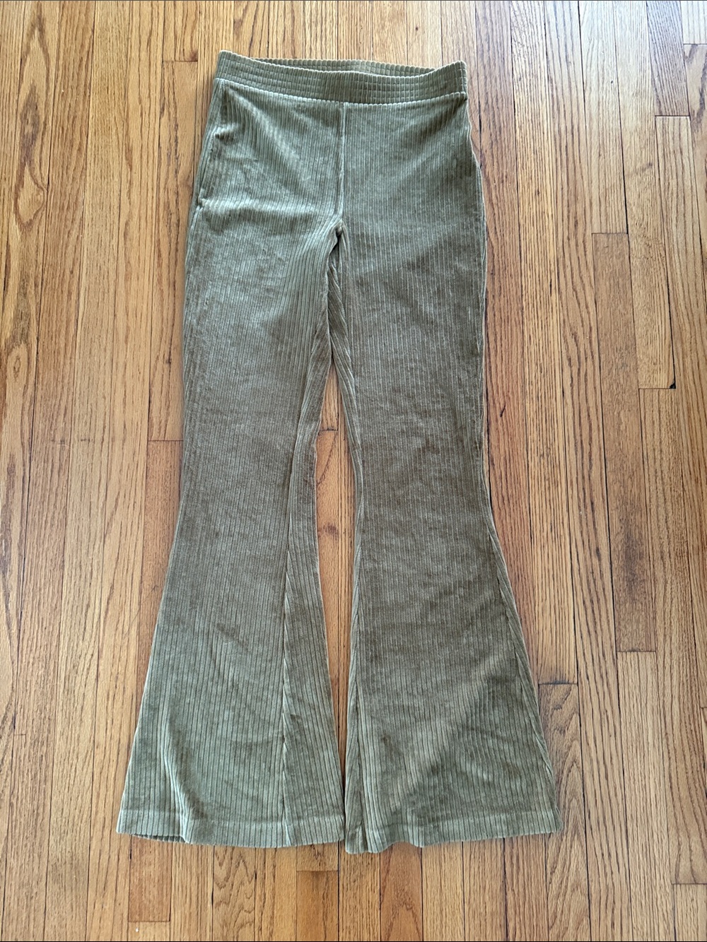 aerie Yellow Gold Corduroy Flare Pants